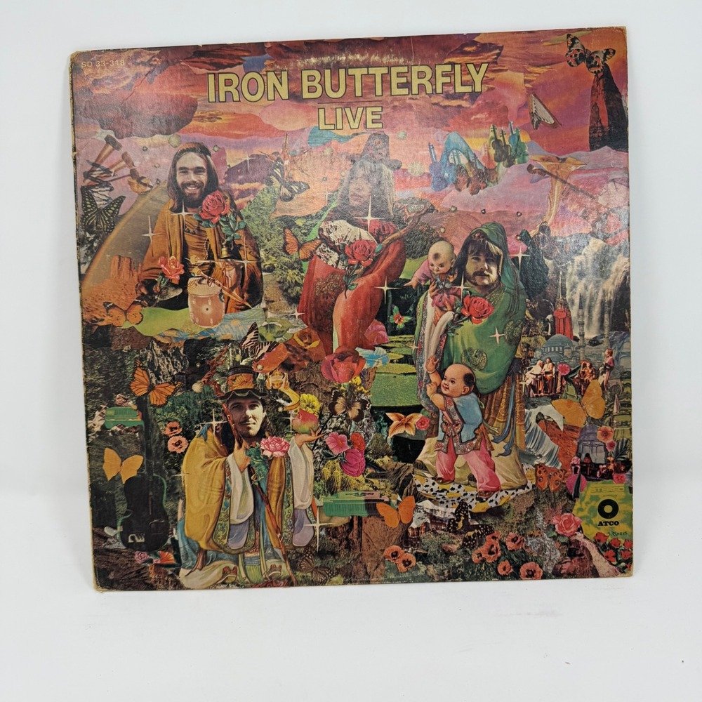 Iron Butterfly Live Vinyl Record Album LP ATCO Records SD 33-318